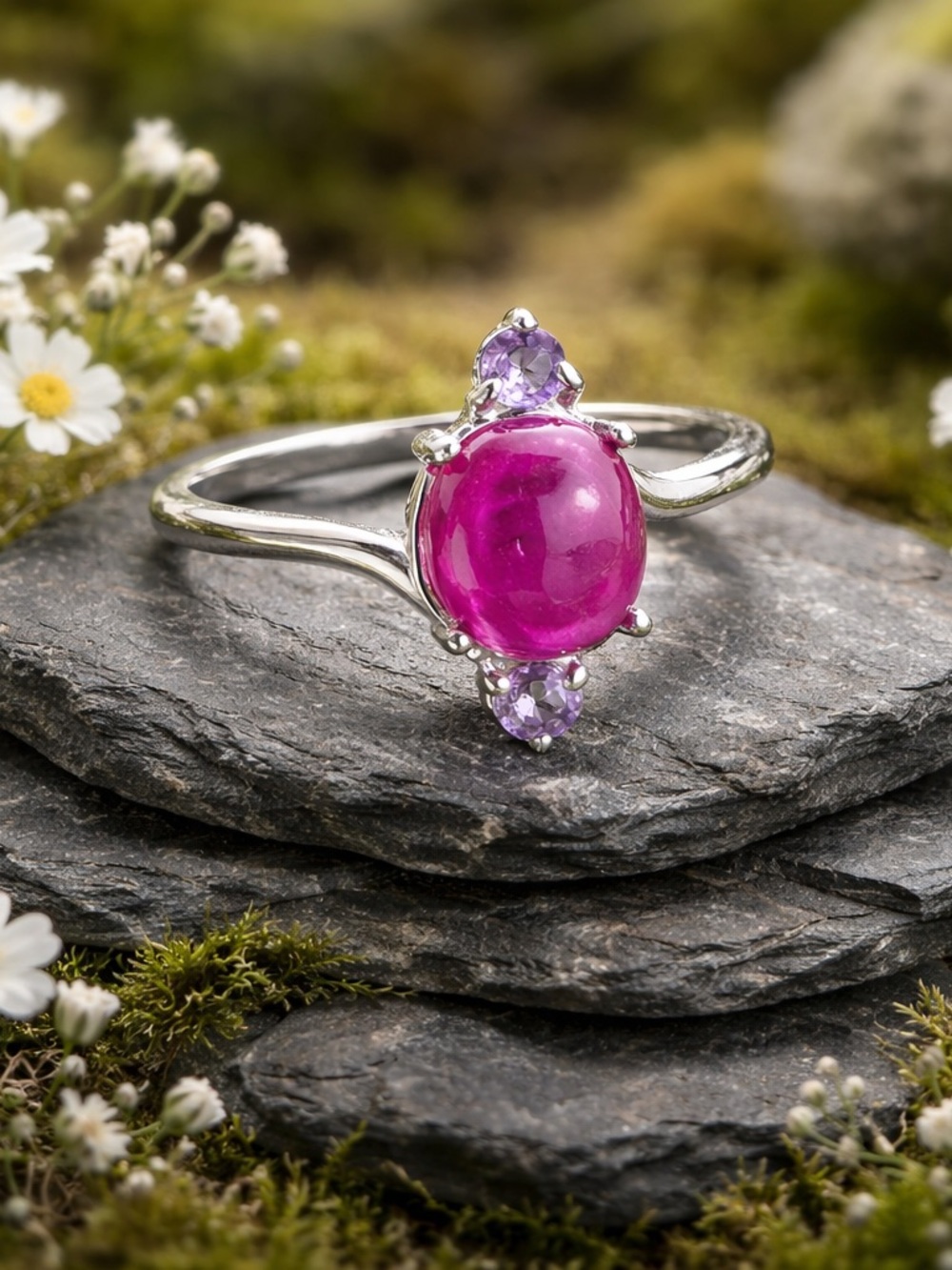 Ruby & Amethyst Ring - Picture 5 of 11
